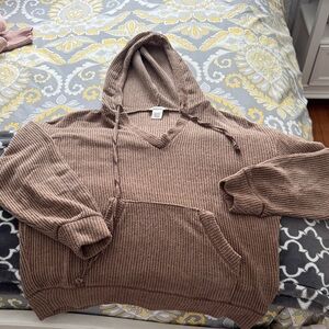 URBAN Romantics Brown Hooded Sweatshirt